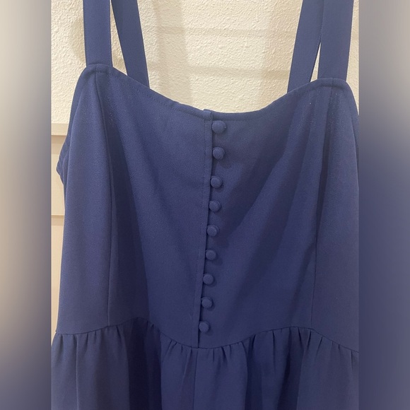 Madewell Navy Blue Wide Leg Button Down Jumpsuit Size 10 - Picture 7 of 10